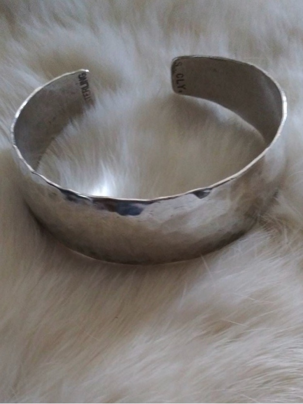 Sarah Cly hammered cuff bracelet